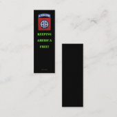 Visitenkarte von Flash-Patches für die 82. im Flug (Vorne/Hinten)