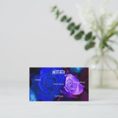 Visitenkarte von Mutterblau Lila Rose (Stehend Vorderseite)