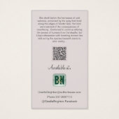 Visitenkarte von Werbematerial für Logos (Rückseite)