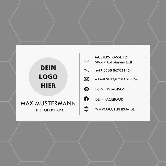 Visitenkarte Vorlage - Selbst Gestalten