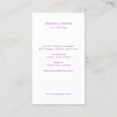 Visitenkarte "Watercolor Bird" (Rückseite)