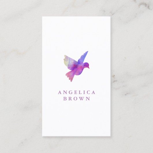 Visitenkarte "Watercolor Bird" (Vorderseite)