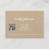 Visitenkarte "Watercolor heart burgundy" (Rückseite)