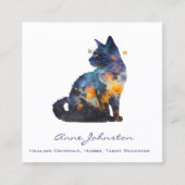 Visitenkarte "Watercolor Kitty Square" (Vorderseite)