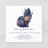 Visitenkarte "Watercolor Kitty Square" (Rückseite)