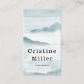 Visitenkarte "Watercolor misty Berge" (Vorderseite)