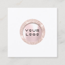 Visitenkarte Waxing Rose Eyelashes Logo Weiß Telefonnummerkarte