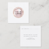 Visitenkarte Waxing Rose Eyelashes Logo Weiß Telefonnummerkarte (Vorne/Hinten)