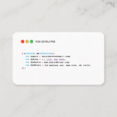 Visitenkarte - Webentwicklerstil (Rückseite)