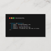 Visitenkarte - Webentwicklerstil (Rückseite)