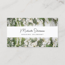 Visitenkarte, Wedding Celebrant weiß und grün