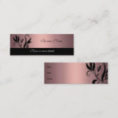 Visitenkarte Weichzeichnen Rosa Schwarze Blütenhos (Vorne/Hinten)