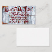 Visitenkarte Weißer Holzstall - Land Ru (Vorne/Hinten)