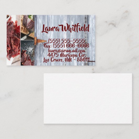 Visitenkarte Weißer Holzstall - Land Ru (Vorne/Hinten)