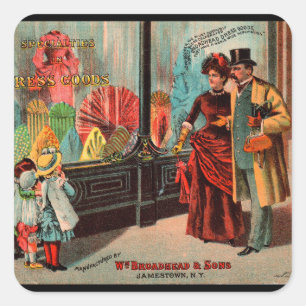 Visitenkarte William Broadhead & Sons Kleidung Quadratischer Aufkleber