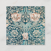 Visitenkarte: WILLIAM MORRIS BOTANICAL PATTERN Quadratische Visitenkarte (Vorderseite)
