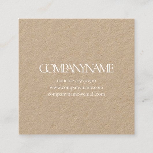 Visitenkarte: WILLIAM MORRIS : LARKSPUR Quadratische Visitenkarte (Rückseite)