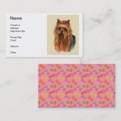Visitenkarte Yorkshires Terrier (Vorne/Hinten)
