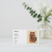 Visitenkarte Yorkshires Terrier (Stehend Vorderseite)