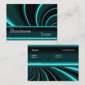 Visitenkarte Zizzago Aquamarin Black Silk Swirl 2 (Vorne/Hinten)