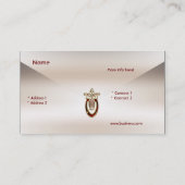 Visitenkarte Zizzago Cream Seide Jugendstil (Rückseite)