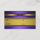 Visitenkarte Zizzago Lila Altes Gold (Rückseite)