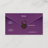 Visitenkarte Zizzago Lila Velvet Umschlag (Rückseite)