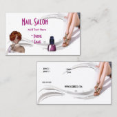 Visitenkarte Zizzago Pink Nail Salon (Vorne/Hinten)