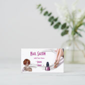 Visitenkarte Zizzago Pink Nail Salon (Stehend Vorderseite)