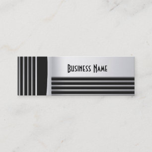 Visitenkarte Zizzago Schwarz Silber Art Deco Schla