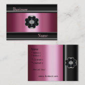 Visitenkarte Zizzago Silk Pink Black Jewel (Vorne/Hinten)