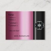 Visitenkarte Zizzago Silk Pink Black Jewel (Rückseite)