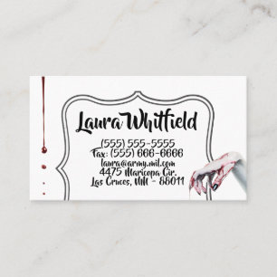 Visitenkarte Zombie Tropfen Vampire Gothic