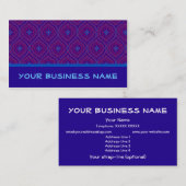 Visitenkarte zum Anpassen: Lila und blaue Ogees (Vorne/Hinten)