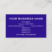 Visitenkarte zum Anpassen: Lila und blaue Ogees (Rückseite)