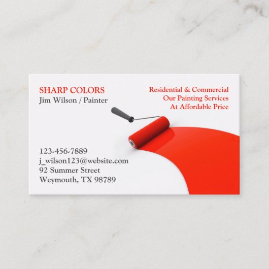 Visitenkarte zum Malen (Vorderseite)