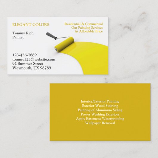 Visitenkarte zum Malen (Vorne/Hinten)