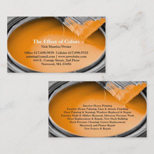 Visitenkarte zum Malen (Vorne/Hinten)