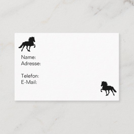 Visitenkarte zum Selbergestalten (Vorderseite)