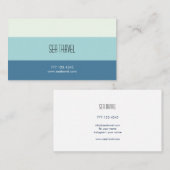 Visitenkarte zum Thema Meer. Seekarte. (Vorne/Hinten)