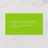 Visitenkarte zwei (Rückseite)