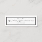 Visitenkartekontaktkarte Mini Visitenkarte (Rückseite)