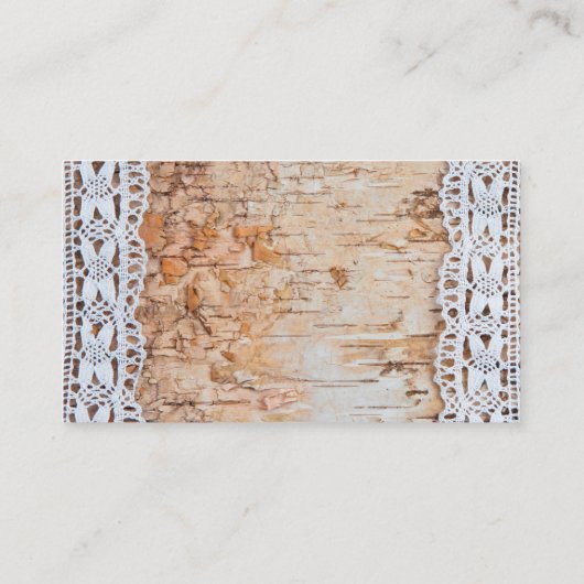 VisitenkarteLand-Stallholz-Spitzen-Kante Visitenkarte (Rückseite)