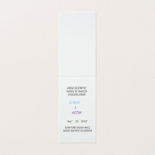 Visitenkarten (Außenseite Aufgefaltet)