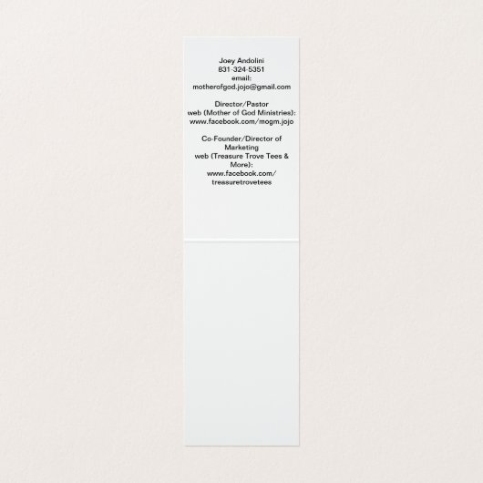 Visitenkarten (Innenseite Aufgefaltet)