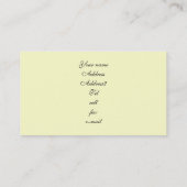 Visitenkarten amerikanischen Staffordshires Visitenkarte (Rückseite)