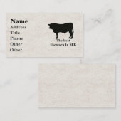 Visitenkarten Angus Stier Visitenkarte (Vorne/Hinten)