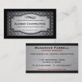 Visitenkarten aus gebürstetem Metall und Diamantgr Visitenkarte (Vorne/Hinten)