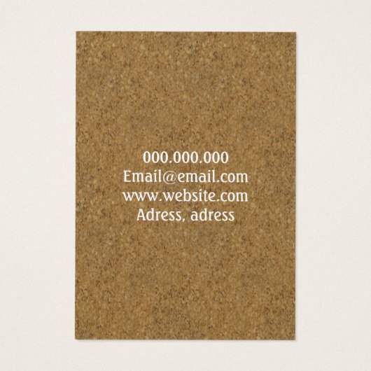 Visitenkarten aus Kraftkork (Rückseite)