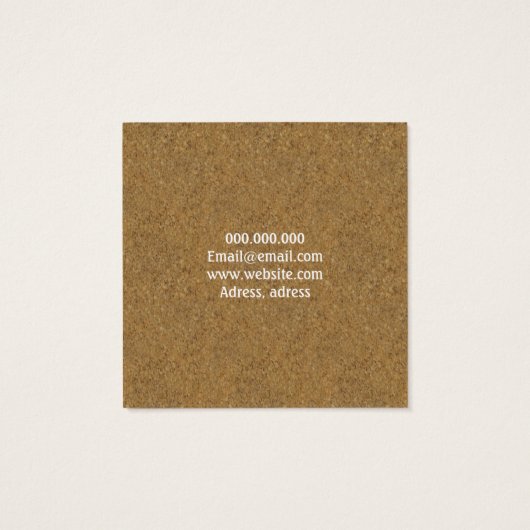 Visitenkarten aus Kraftkork (Rückseite)